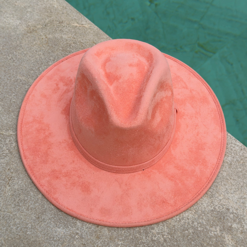 Dolce Coral Hat - Vegan Suede