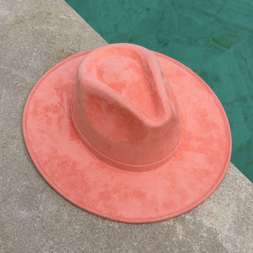 Dolce Coral Hat - Vegan Suede